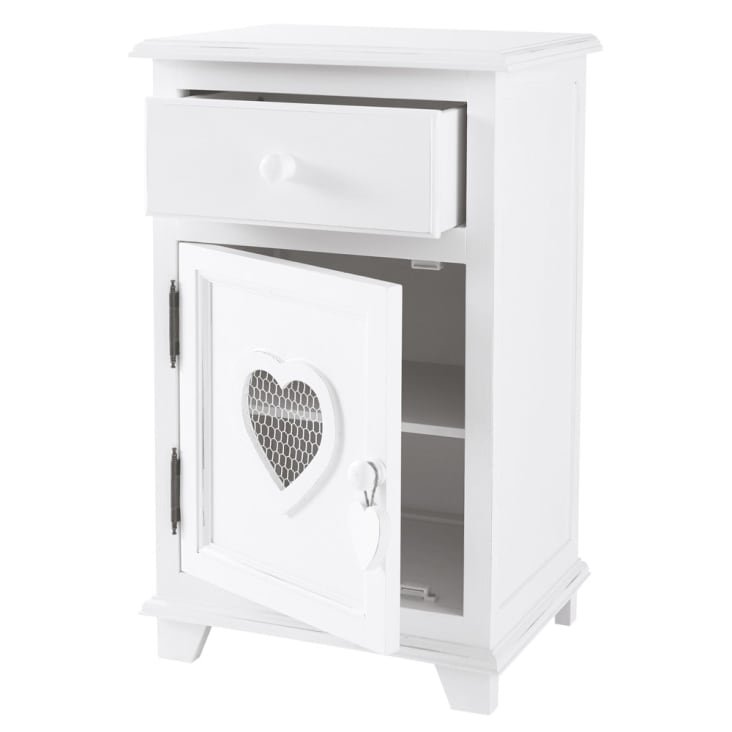 Maisons Du Monde Valentine - Mesilla Con 1 Cajón Blanca
