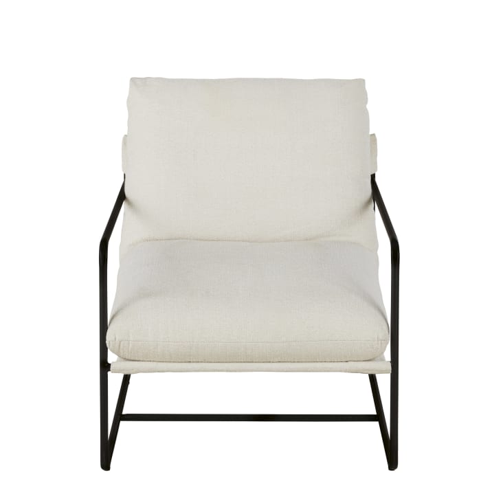 Maisons Du Monde Van - Sillón Beige Con Patas De Acero Negro