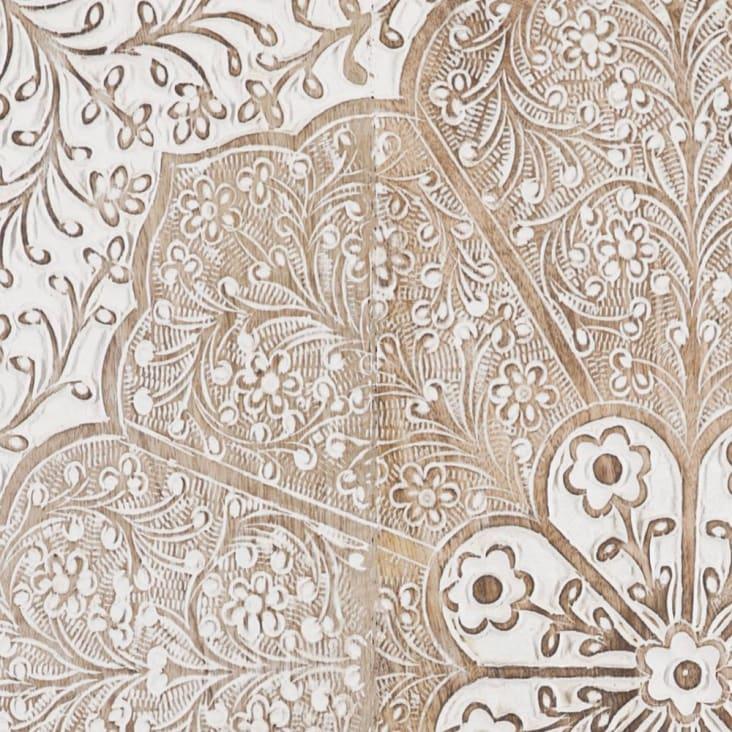 Maisons Du Monde Vanira - Marcos De Mango Esculpido Blanqueado (x2) 60x60