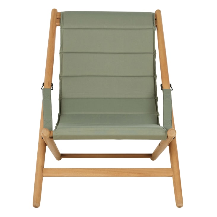 Maisons Du Monde Varna - Hamaca De Madera De Eucalipto Y Poliéster Reciclado Verde Caqui