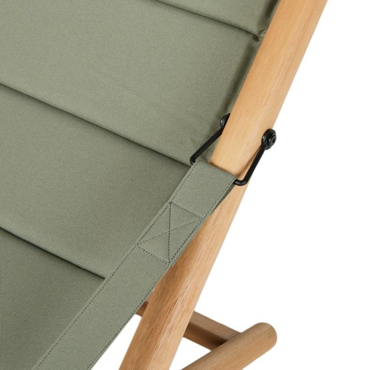 Maisons Du Monde Varna - Hamaca De Madera De Eucalipto Y Poliéster Reciclado Verde Caqui