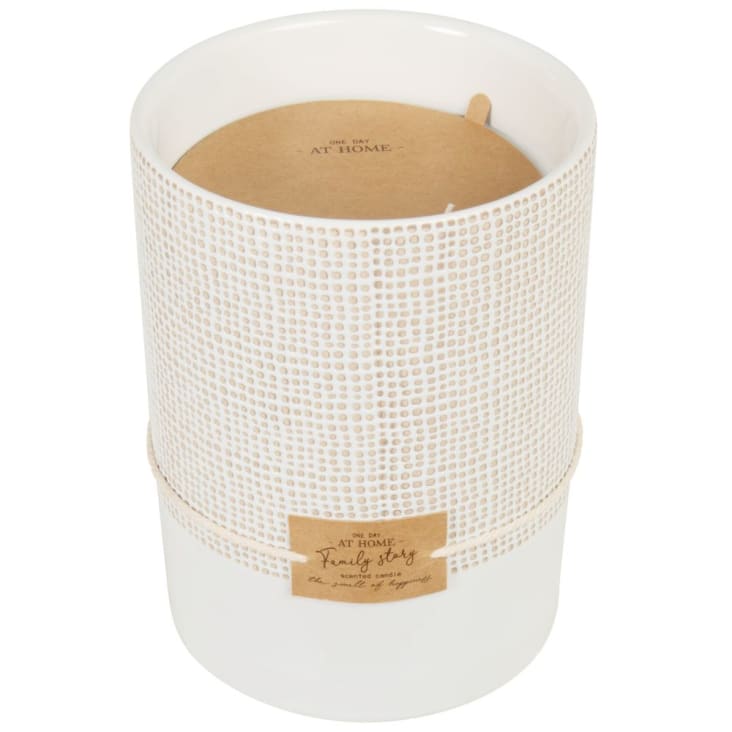 Maisons Du Monde Vela Perfumada En Tarro De Cerámica Blanca Y Color Caramelo 1000g