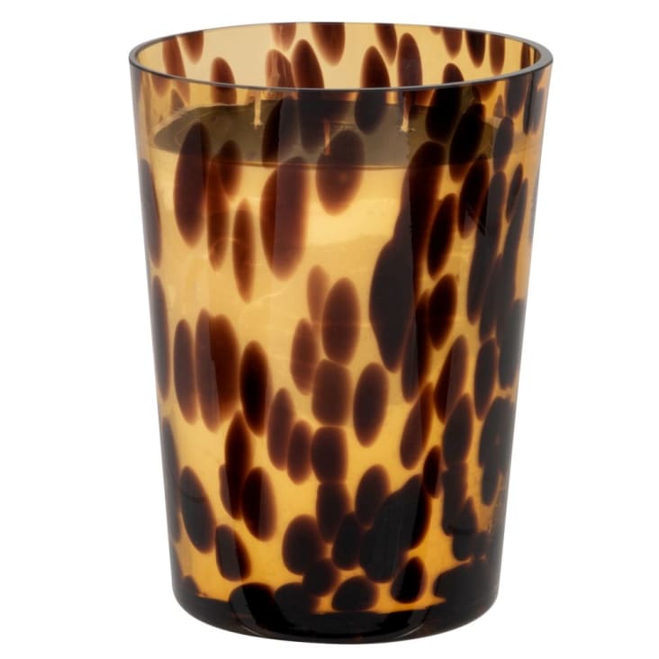 Maisons du Monde Vela perfumada en tarro de cristal amarillo y marrón 1300g