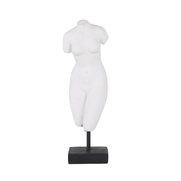 Maisons du Monde VENUS - Figura de diosa Venus de color blanco con base de color negro Alt. 38