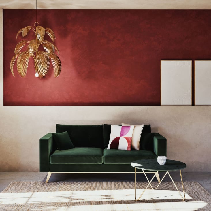 Maisons Du Monde VERONETTA - Lámpara De Techo De Metal Dorado Con Diseño De Hojas De Palmera