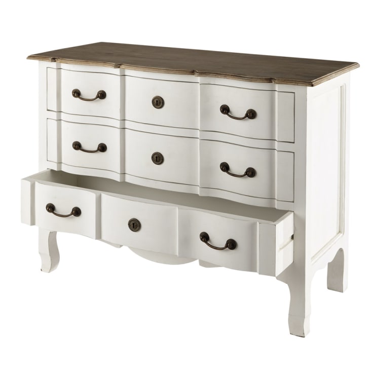 Maisons Du Monde Versailles - Cómoda De Acacia Y Mango Blanca