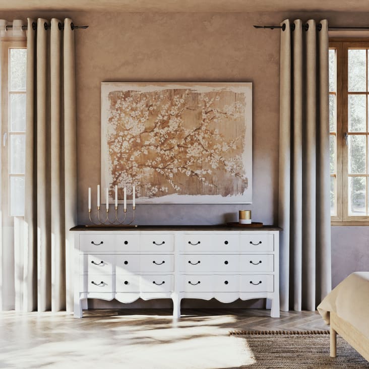 Maisons Du Monde Versailles - Cómoda Doble 6 Cajones Blanca