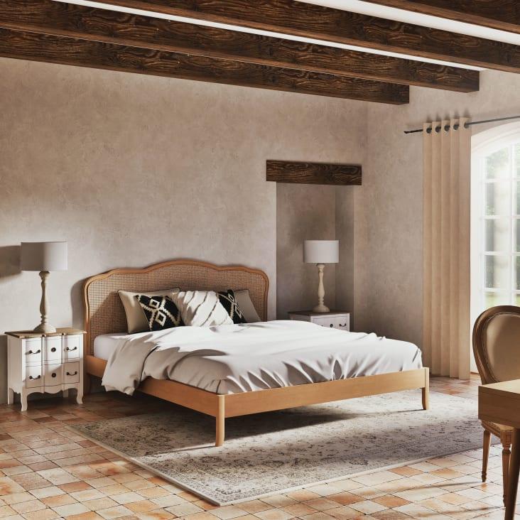 Maisons Du Monde Versailles - Mesita De Noche 2 Cajones De Acacia Y Mango Blanco