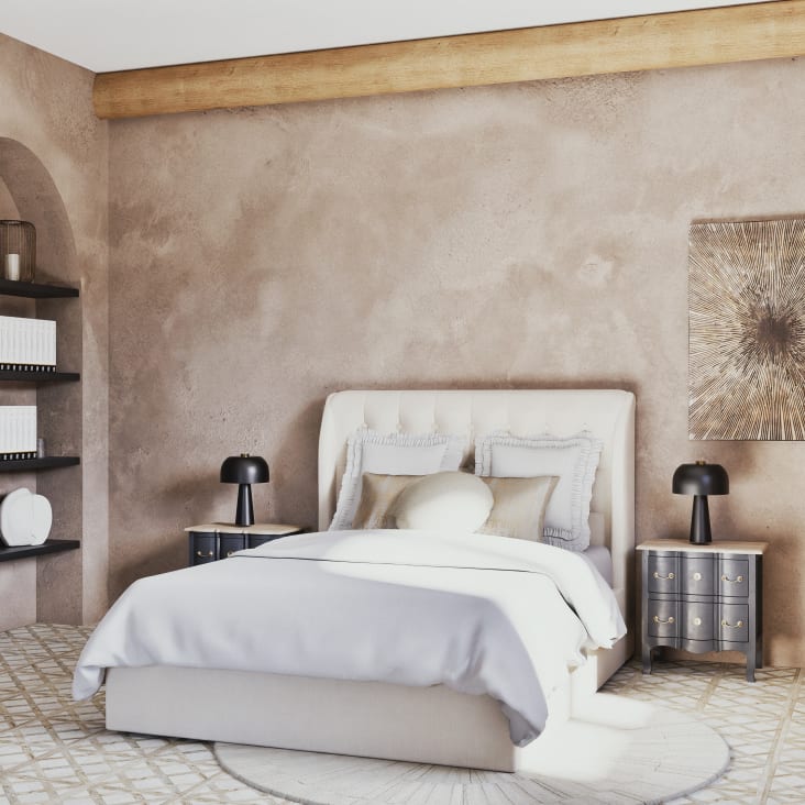 Maisons Du Monde Versailles - Mesita De Noche Con 2 Cajones De Acacia Y Mango