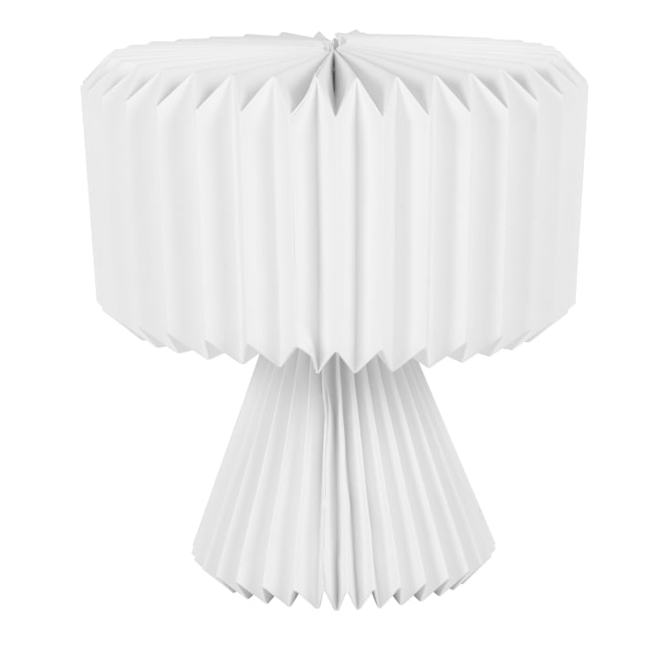 Maisons du Monde VINA - Lámpara con forma de abanico de papel plegado blanco