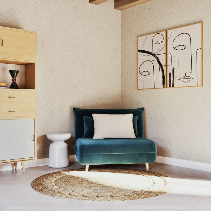 Maisons Du Monde VINCENT - Díptico Con Estampado Abstracto Beige Negro Y Marrón 84 X 60