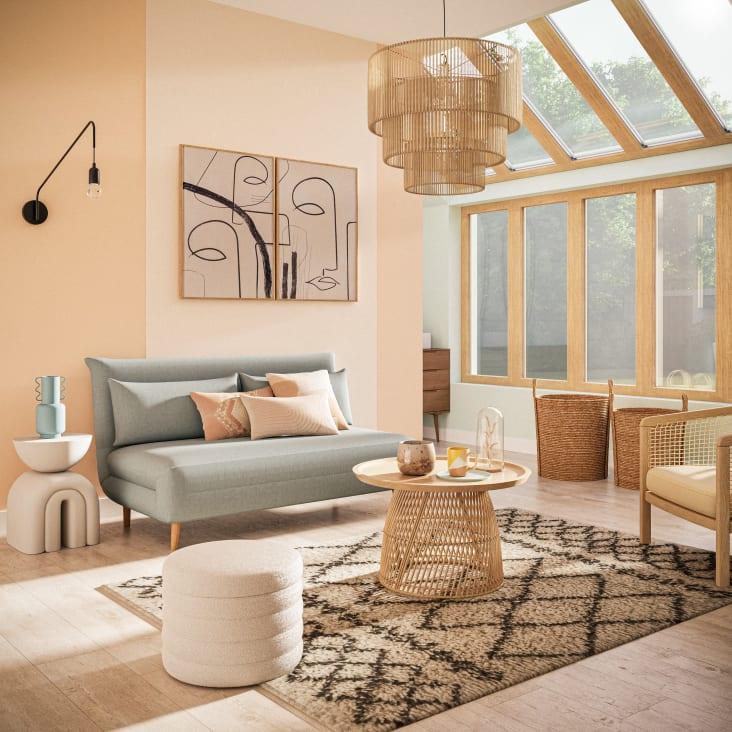 Maisons Du Monde VINCENT - Díptico Con Estampado Abstracto Beige Negro Y Marrón 84 X 60