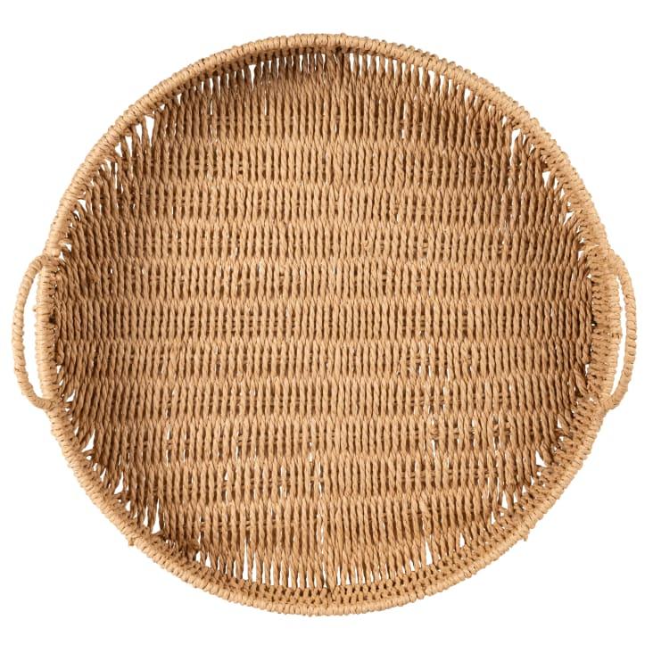 Maisons du Monde Virou - Bandeja decorativa de papel trenzado color beige