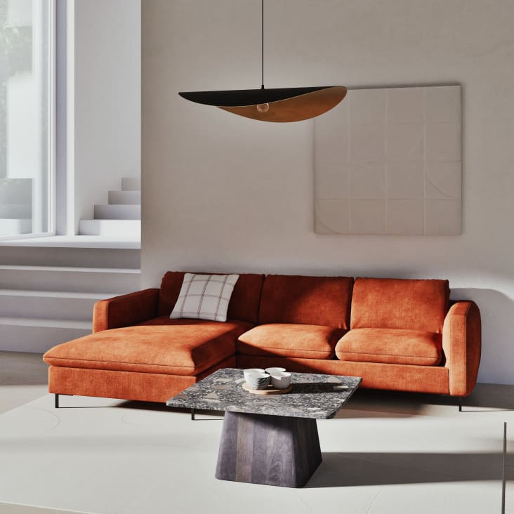 Maisons Du Monde VISBY - Cuencos Aperitivo Cerámica Motivo Gráfico Negro/beige (x4) Y Plato De Acacia