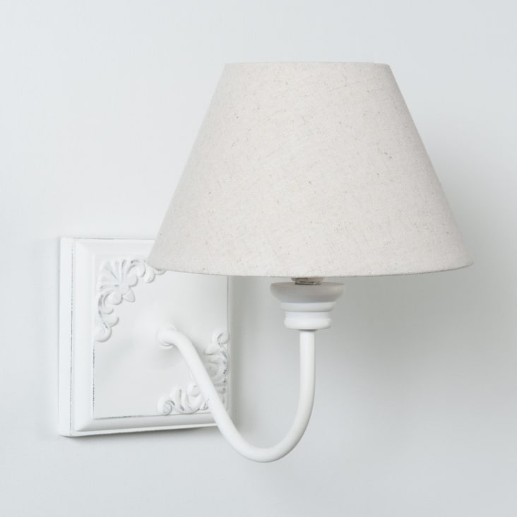 Maisons Du Monde Viviane - Aplique Con Efecto Blanqueado Y Pantalla Color Crudo