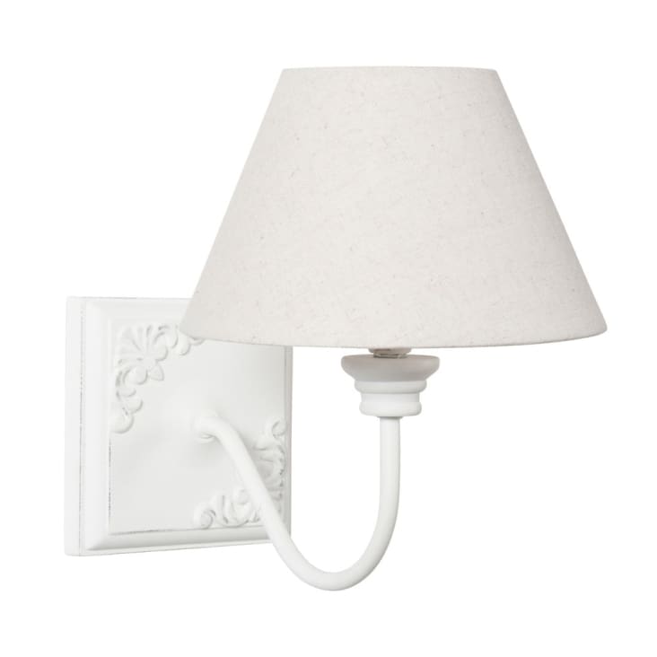 Maisons du Monde Viviane - Aplique con efecto blanqueado y pantalla color crudo