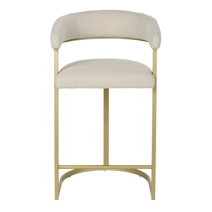 Maisons Du Monde Warren - Silla Para Isla De Cocina En Beige Y Dorado Alt. 66