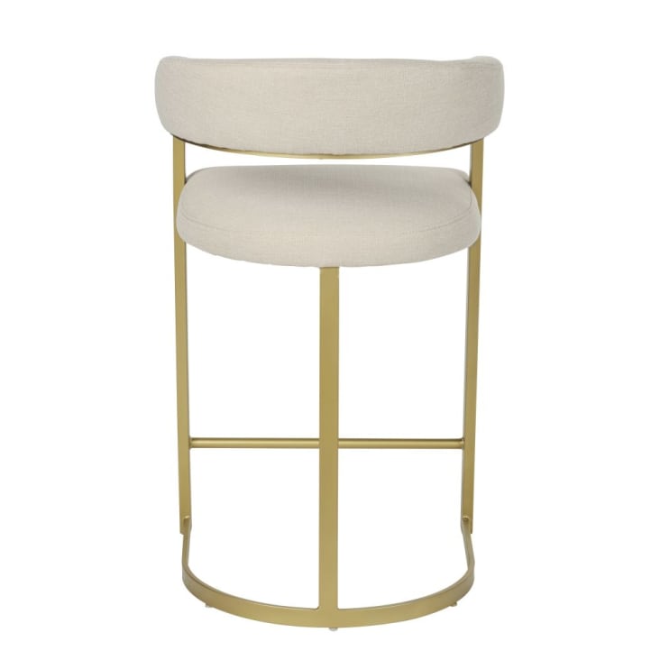 Maisons Du Monde Warren - Silla Para Isla De Cocina En Beige Y Dorado Alt. 66