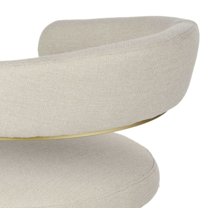 Maisons Du Monde Warren - Silla Para Isla De Cocina En Beige Y Dorado Alt. 66