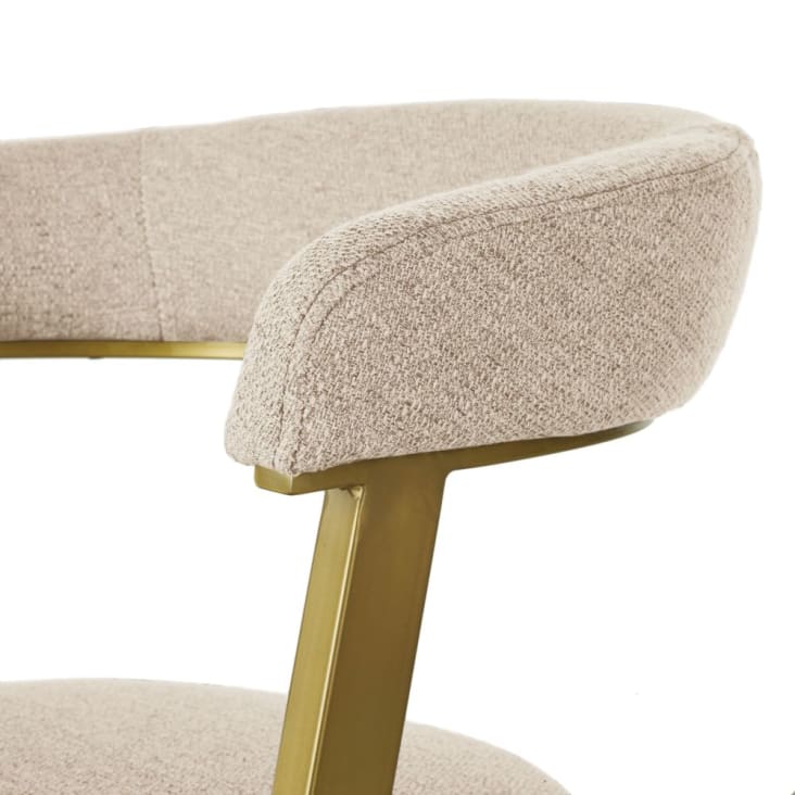 Maisons Du Monde Warren - Sillón Crudo Chiné De Acero Color Latón