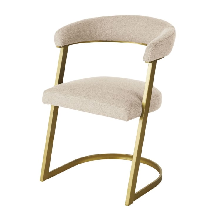 Maisons du Monde Warren - Sillón crudo chiné de acero color latón