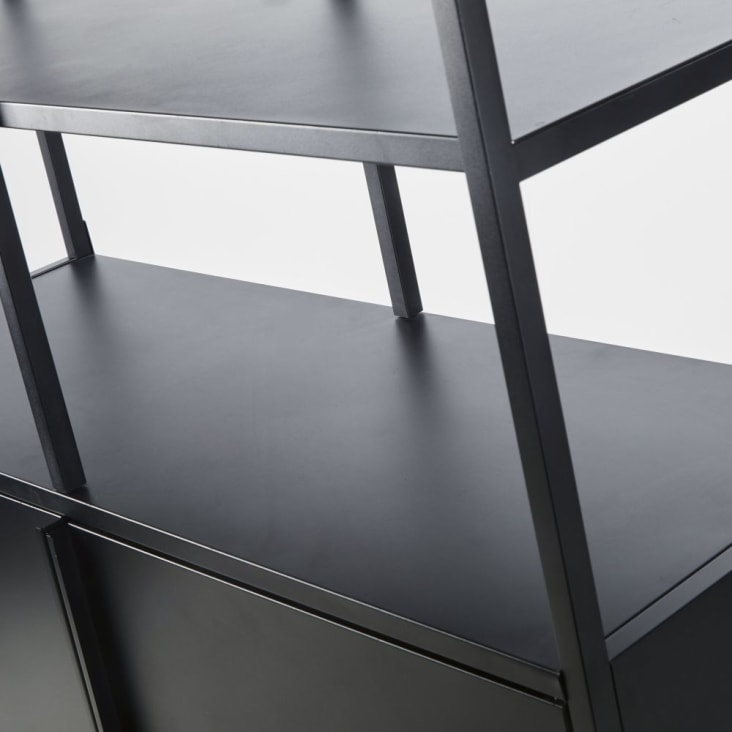 Maisons Du Monde Watkin - Biblioteca De 2 Puertas De Metal Negro