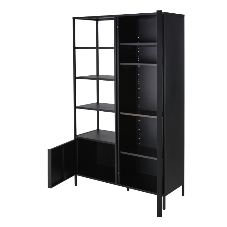 Maisons Du Monde Watkin - Librería De Metal Negro De 2 Puertas