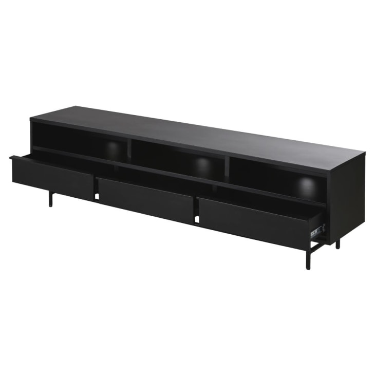 Maisons Du Monde Watkin - Mueble De TV De Metal Negro Con 3cajones