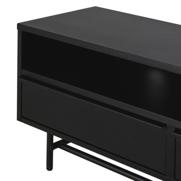 Maisons Du Monde Watkin - Mueble De TV De Metal Negro Con 3cajones