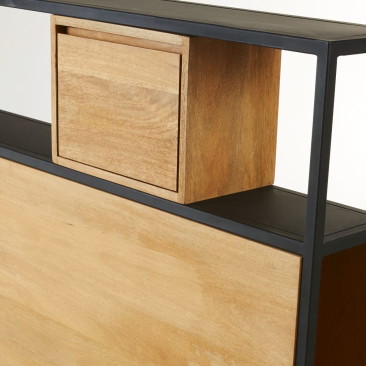 Maisons Du Monde Wayampi - Cabero De 160 De Mango Macizo Y Metal Negro