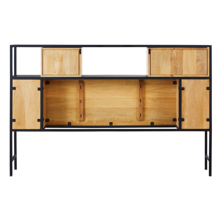 Maisons Du Monde Wayampi - Cabero De 160 De Mango Macizo Y Metal Negro