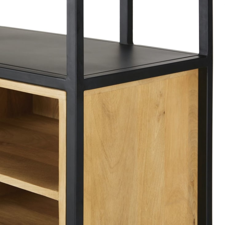 Maisons Du Monde Wayampi - Estantería De Madera De Mango Macizo Y Metal Negro