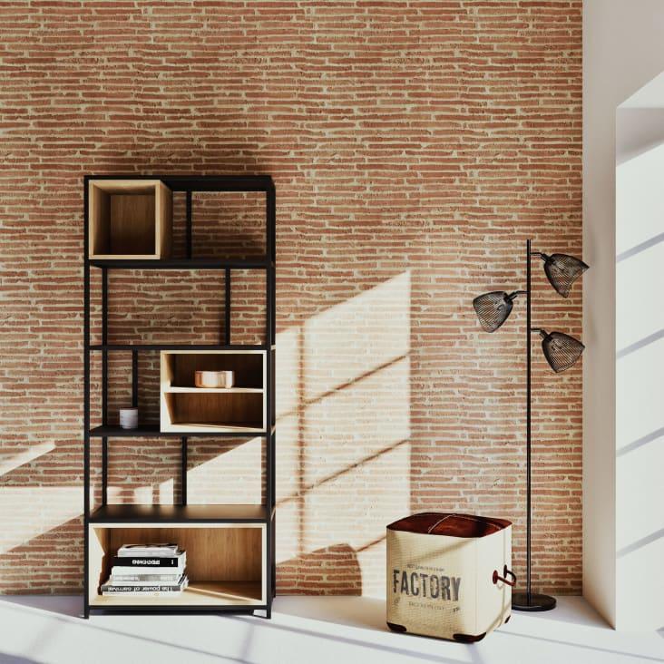 Maisons Du Monde Wayampi - Estantería De Madera De Mango Macizo Y Metal Negro