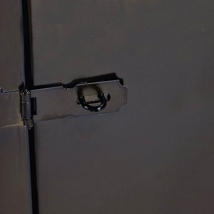 Maisons Du Monde Wayne - Mesita De Noche Industrial De Metal Y Abeto