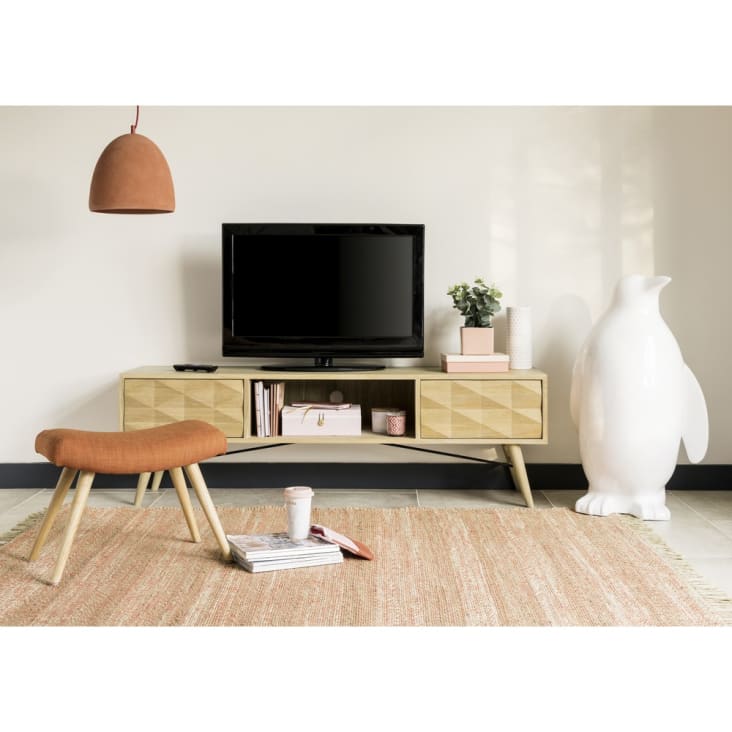 Maisons Du Monde Wellington - Decoración Para El Jardín Pingüino De Resina Blanca Al. 88 Cm WELLINGTON