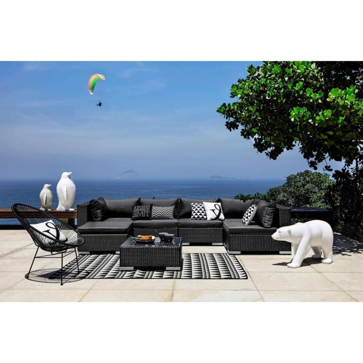 Maisons Du Monde Wellington - Decoración Para El Jardín Pingüino De Resina Blanca Al. 88 Cm WELLINGTON