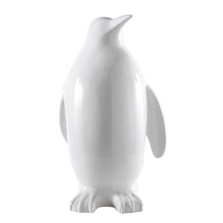 Maisons du Monde Wellington - Decoración para el jardín pingüino de resina blanca Al. 88 cm WELLINGTON