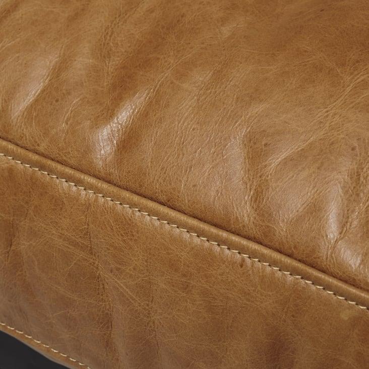 Maisons Du Monde Wellington - Sofá 4 Plazas De Piel Color Camello