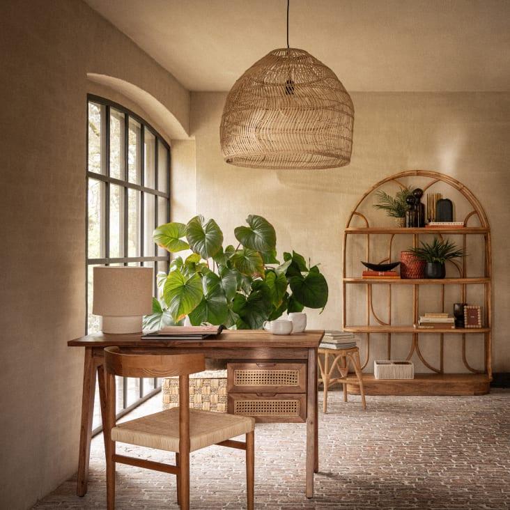 Maisons Du Monde Wild - Lámpara De Techo De Mimbre Trenzado D.60