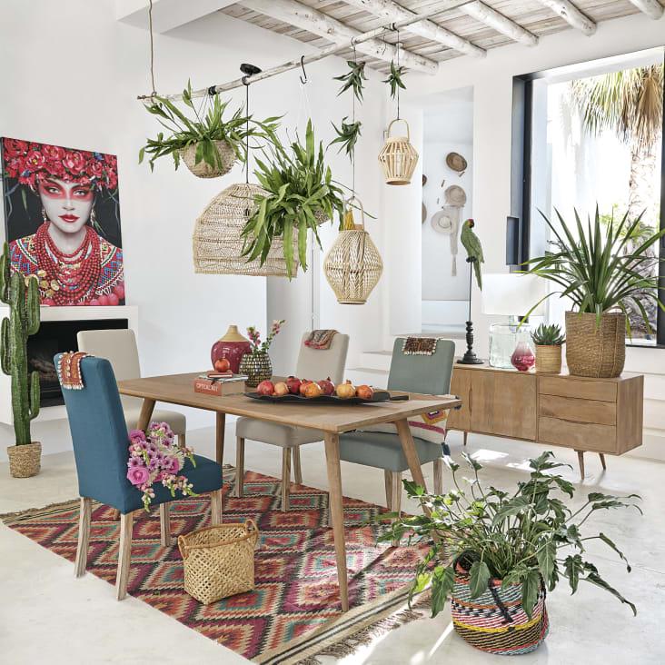 Maisons Du Monde Wild - Lámpara De Techo De Mimbre Trenzado D.60