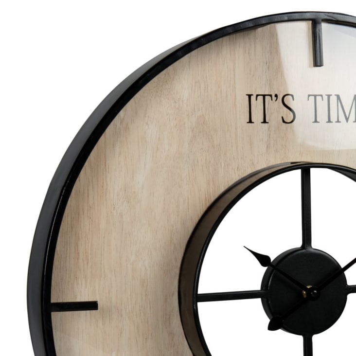 Maisons Du Monde WINE - Reloj Beige Y Negro Con Tapones De Corcho D. 55