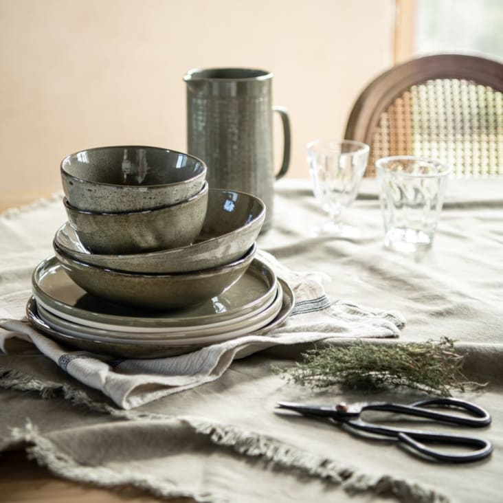 Maisons Du Monde YELLOWSTONE - Jarra De Cerámica Verde 1 3 L