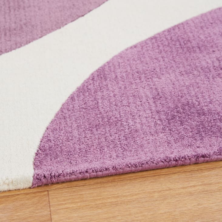 Maisons Du Monde Yiannis - Alfombra Con Bordes Ondulados Tricolor De 160x230 Cm