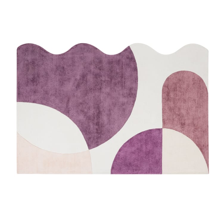 Maisons du Monde Yiannis - Alfombra con bordes ondulados tricolor de 160x230 cm