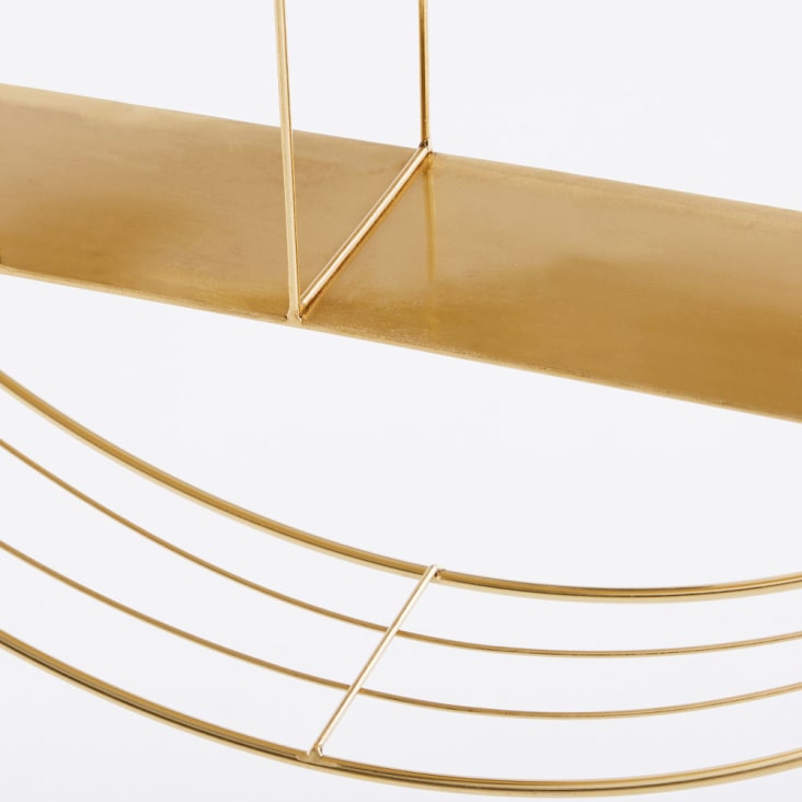 Maisons Du Monde YOKO - Estantería De Pared Redonda De Metal Dorado
