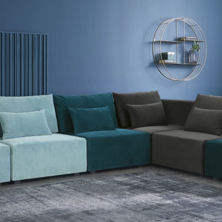 Maisons Du Monde YOKO - Estantería De Pared Redonda De Metal Dorado