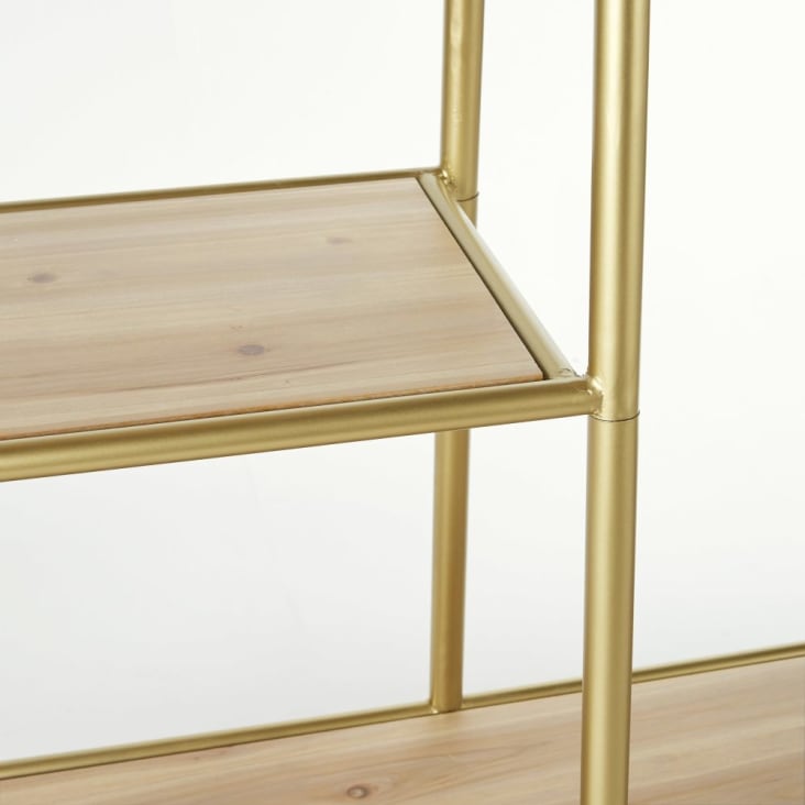 Maisons Du Monde Ysee - Burro De Pino Y Metal De Color Latón