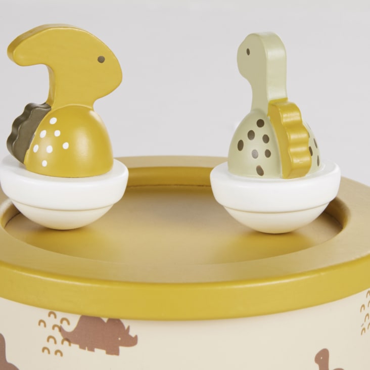 Maisons Du Monde Yuma - Caja De Música De Dinosaurios En Amarillo Y Verde
