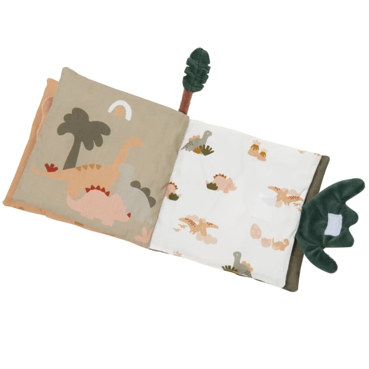 Maisons Du Monde Yuma - Libro Sensorial De Dinosaurio En Verde Beige Y Marrón