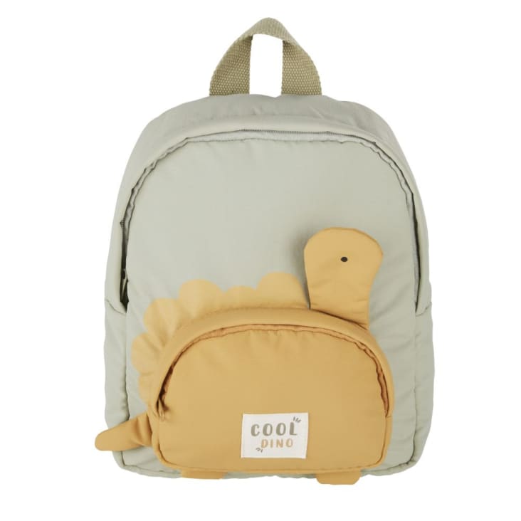 Maisons du Monde YUMA - Mochila de dinosaurio en verde y amarillo